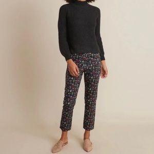 Navy floral pants